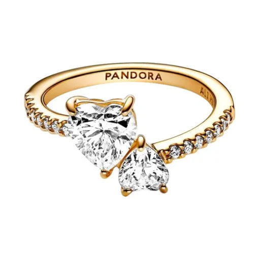 Bague Femme Pandora Timeless Scintillante Cœur Double 161198C01