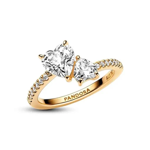 Bague Femme Pandora Timeless Scintillante Cœur Double 161198C01