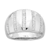 Bague femme 5 rails EDORA ARGENT 925/1000 et Oxydes