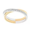 Bague Femme Alliance OR 750/1000 bicolore et diamants