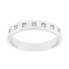 Bague Femme Alliance OR 750/1000 blanc et diamants