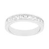 Bague Femme Alliance EDORA OR 750/1000 Blanc Demi Tour Diamants EDO35044GO.750MILL