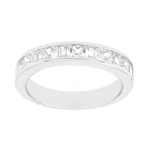 Bague Femme Alliance EDORA OR 750/1000 Blanc Demi Tour Diamants EDO35044GO.750MILL