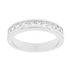 Bague Femme Alliance EDORA OR 750/1000 Blanc Demi Tour Diamants EDO35036GO.750MILL