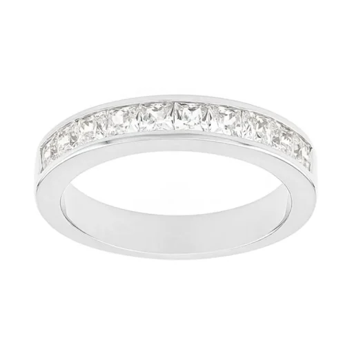 Bague Femme Alliance EDORA OR 750/1000 Blanc Demi Tour Diamants EDO35036GO.750MILL
