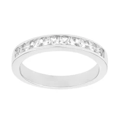 Bague Femme Alliance EDORA OR 750/1000 Blanc Demi Tour Diamants EDO35035GO.750MILL