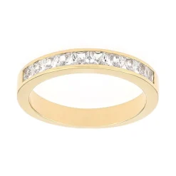 Bague Femme Alliance EDORA OR 750/1000 Jaune Demi Tour Diamants EDO35035BO.750MILL