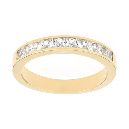 Bague Femme Alliance EDORA OR 750/1000 Jaune Demi Tour Diamants EDO35035BO.750MILL