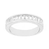 Bague Femme Alliance EDORA OR 750/1000 Blanc Demi Tour Diamants EDO35031GO.750MILL