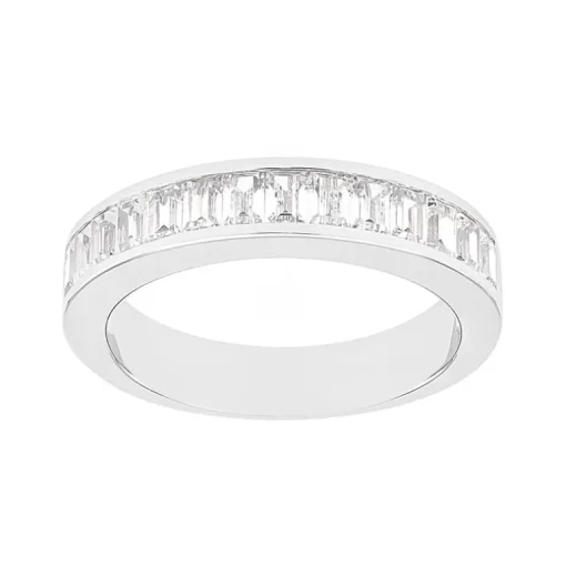 Bague Femme Alliance EDORA OR 750/1000 Blanc Demi Tour Diamants EDO35031GO.750MILL