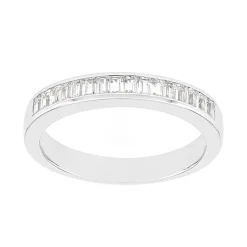 Bague Femme Alliance EDORA OR 750/1000 Blanc Demi Tour Diamants EDO35029GO.750MILL