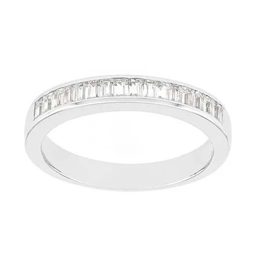 Bague Femme Alliance EDORA OR 750/1000 Blanc Demi Tour Diamants EDO35029GO.750MILL