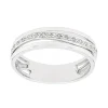 Bague Femme Alliance EDORA OR 375/1000 Blanc et Diamants EDO9C107GB5.375MIL