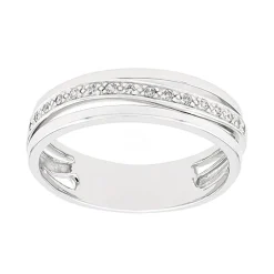 Bague Femme Alliance EDORA OR 375/1000 Blanc et Diamants EDO9C107GB5.375MIL