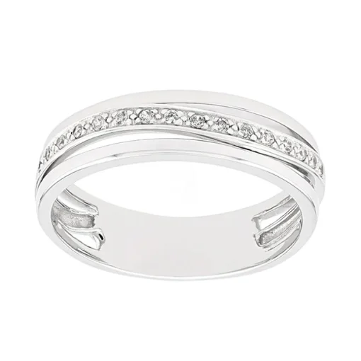 Bague Femme Alliance EDORA OR 375/1000 Blanc et Diamants EDO9C107GB5.375MIL