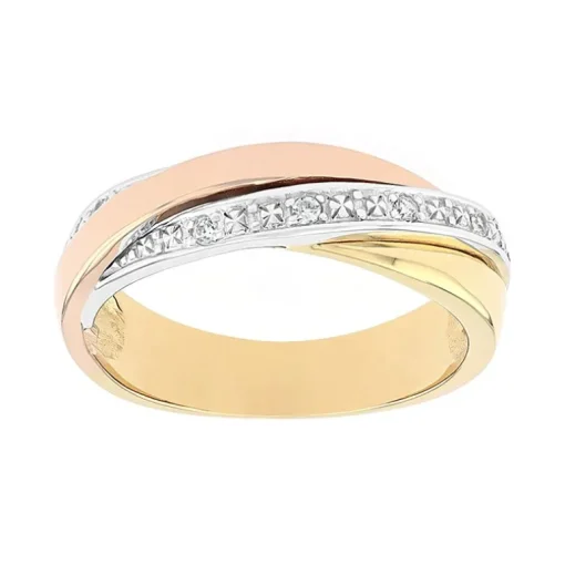 Bague Femme Alliance EDORA 3 ORS 750/1000 Croisée EDO35757BO.750MILL
