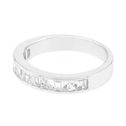 Bague Femme Alliance EDORA OR 750/1000 Blanc Demi Tour Diamants EDO35044GO.750MILL