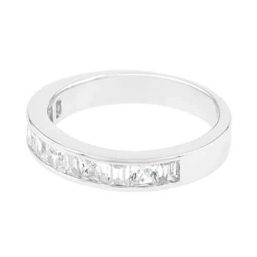 Bague Femme Alliance EDORA OR 750/1000 Blanc Demi Tour Diamants EDO35044GO.750MILL
