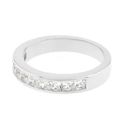 Bague Femme Alliance EDORA OR 750/1000 Blanc Demi Tour Diamants EDO35036GO.750MILL