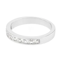 Bague Femme Alliance EDORA OR 750/1000 Blanc Demi Tour Diamants EDO35035GO.750MILL