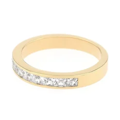 Bague Femme Alliance EDORA OR 750/1000 Jaune Demi Tour Diamants EDO35035BO.750MILL