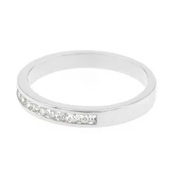 Bague Femme Alliance EDORA OR 750/1000 Blanc Demi Tour Diamants EDO35033GO.750MILL
