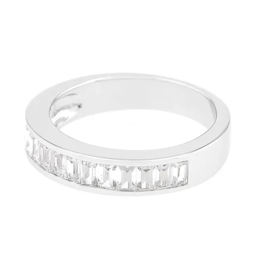 Bague Femme Alliance EDORA OR 750/1000 Blanc Demi Tour Diamants EDO35031GO.750MILL