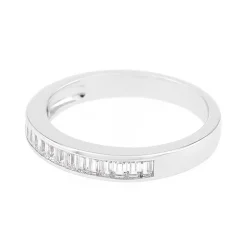 Bague Femme Alliance EDORA OR 750/1000 Blanc Demi Tour Diamants EDO35029GO.750MILL