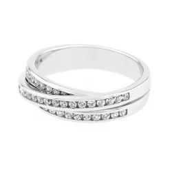 Bague Femme Alliance EDORA OR 375/1000 Blanc et Diamants EDO9R016GB4.375MIL