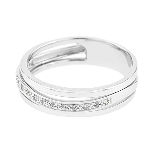 Bague Femme Alliance EDORA OR 375/1000 Blanc et Diamants EDO9C107GB5.375MIL