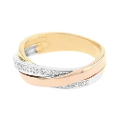 Bague Femme Alliance EDORA 3 ORS 750/1000 Croisée EDO35757BO.750MILL