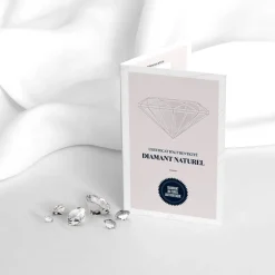 Bague Femme Alliance EDORA 3 ORS 750/1000 Croisée et Diamants EDO3R012TB4.750MIL