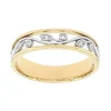 Bague Femme Alliance florale OR 750/1000 bicolore et diamants
