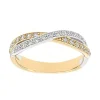 Bague Femme Alliance OR 750/1000 bicolore et diamants