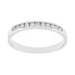 Bague Femme Alliance OR 750/1000 blanc et diamants