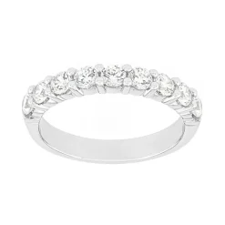 Bague Femme Alliance OR 750/1000 blanc et diamants