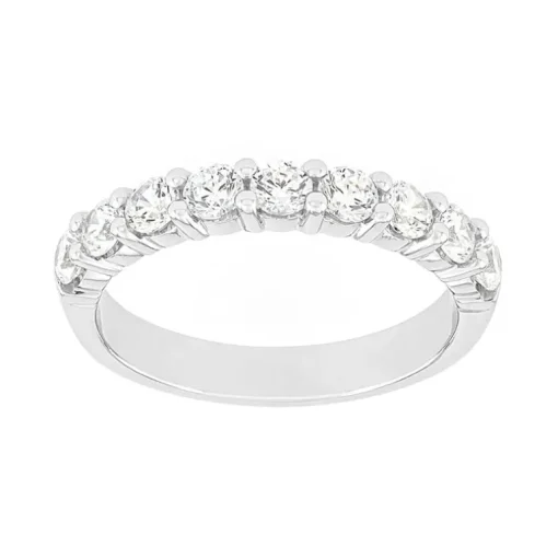 Bague Femme Alliance OR 750/1000 blanc et diamants
