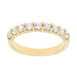 Bague Femme Alliance OR 750/1000 jaune et diamants