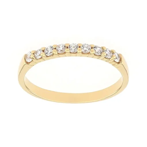 Bague Femme Alliance OR 750/1000 jaune et diamants