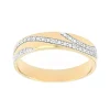 Bague Femme Alliance OR 750/1000 bicolore et diamants