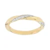 Bague Femme Alliance OR 375/1000 bicolore et diamants