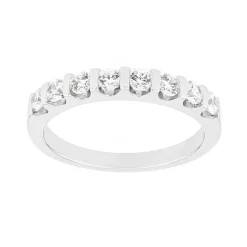 Bague Femme Alliance OR 750/1000 blanc et diamants