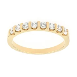 Bague Femme Alliance OR 750/1000 jaune et diamants