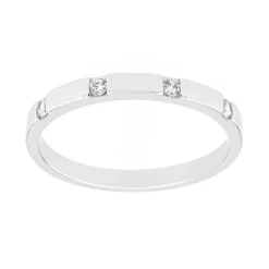 Bague Femme Alliance OR 750/1000 blanc et diamants