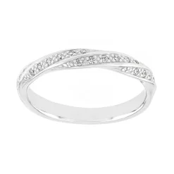 Bague Femme Alliance OR 750/1000 blanc et diamants