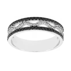 Bague Femme Alliance OR 750/1000 blanc et diamants