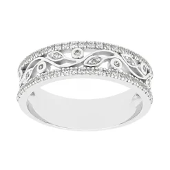 Bague Femme Alliance OR 750/1000 blanc et diamants