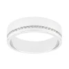 Bague femme alliance OR 750/1000 Blanc et diamants
