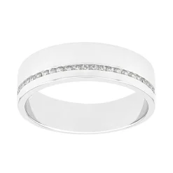 Bague femme alliance OR 750/1000 Blanc et diamants