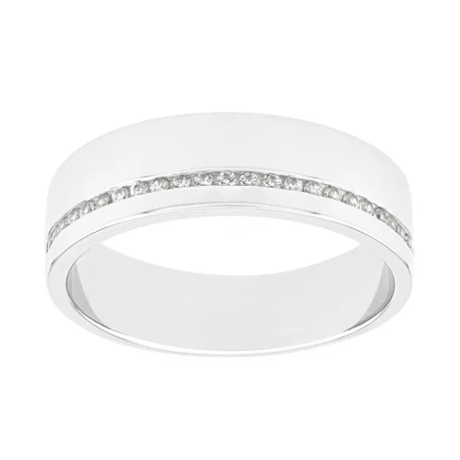 Bague femme alliance OR 750/1000 Blanc et diamants